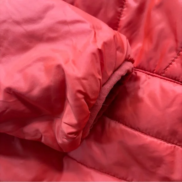 LL Bean Kids Orange Blue Hooded Fleece Lined Jacket Size 3T Blue Reversible - Picture 6 of 9